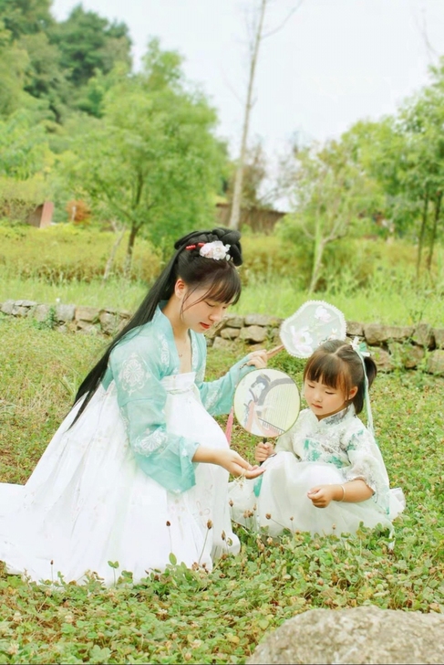 汉服女仙气齐胸襦改良薄款全套