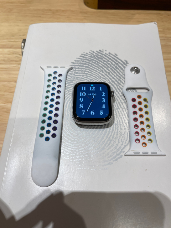 Apple watch s4银色不锈钢，4...