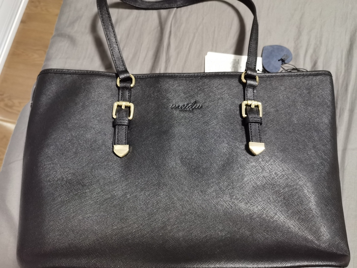 每度全新女斜挎包单肩包大包二层牛皮,全新带...