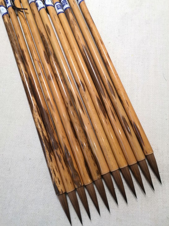 北尾狼毫毛笔 古法制作 简约古朴 客户定制...