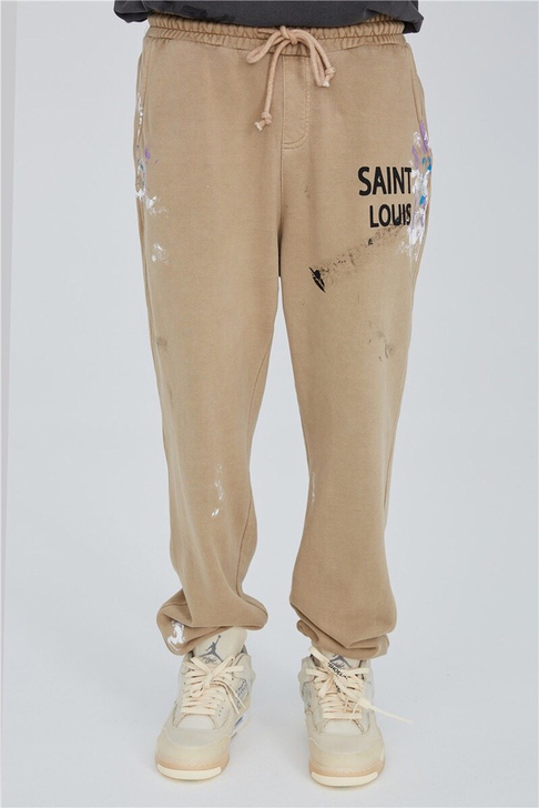 Saint Louis时尚复古束脚卫裤明星...