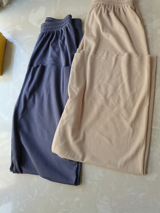 针织阔腿裤女，拖地裤女