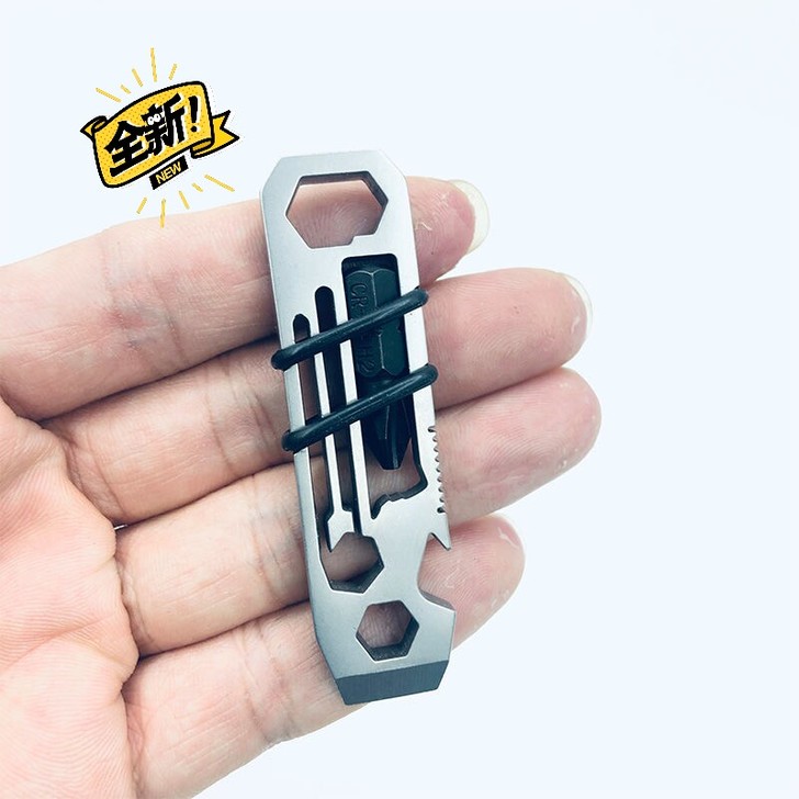 6合一多功能工具卡多用途扳手工具组合军刀卡...