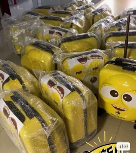 公司年会的时候买多了,剩余20多个行旅箱便...