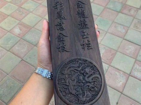 黑檀木镇尺一对 书房用品 送礼佳品 新款【...