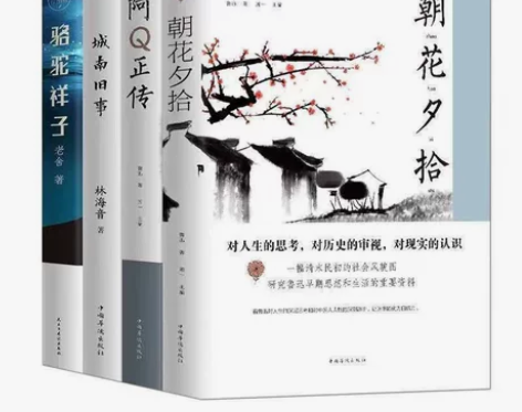 记事本全四本 阿q正传鲁迅原著 朝花夕拾文...