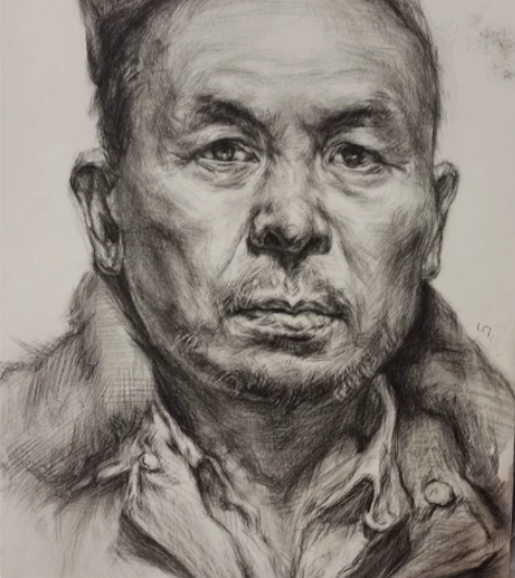 照片写生素描，百分之百纯手工 人物形象生动...