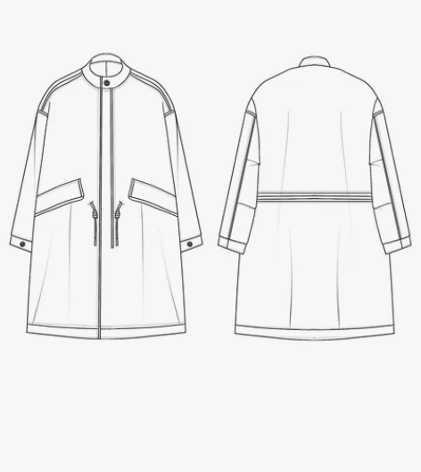 服装款式图代画 正反面 psd/procr...