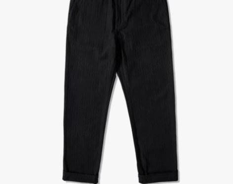 红风 Chino 复古黑色HBT鱼骨纹帆布...