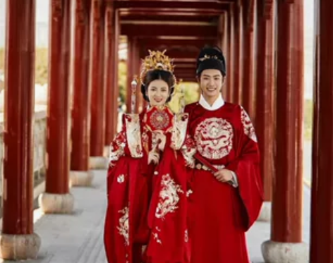 出租明制汉服婚服新款鸾凤和鸣中式婚礼结婚男...