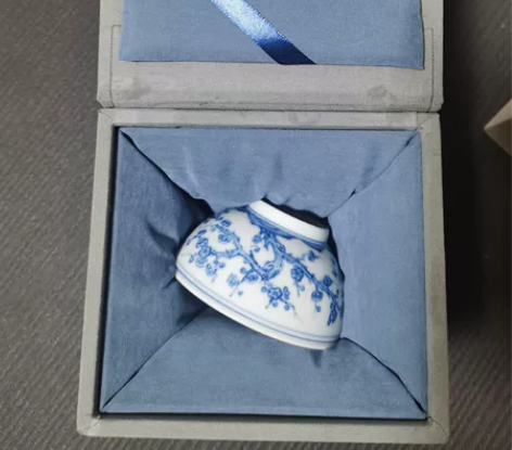 景德镇揖窑揖手然花,松竹梅主人杯,他们家做...