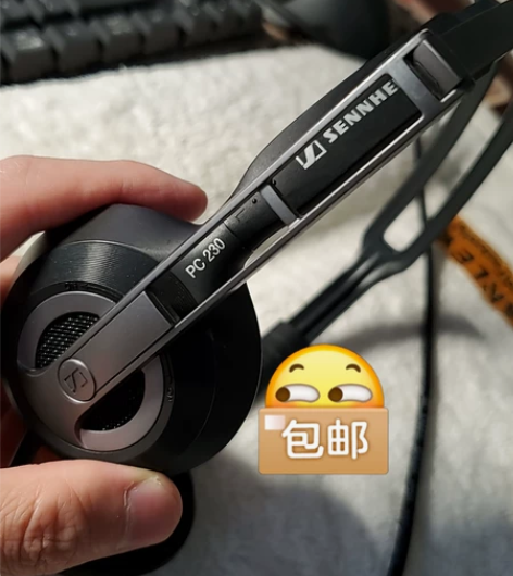 森海塞尔PC230耳麦，功能完好，无海绵罩...