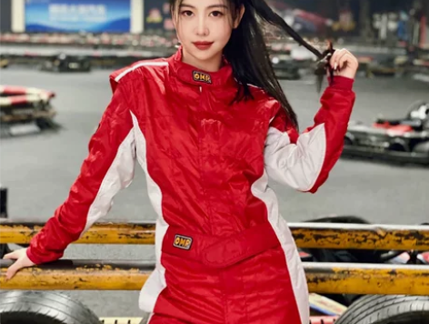 新款男女F1连体两层赛车服 卡丁车摩托车漂...