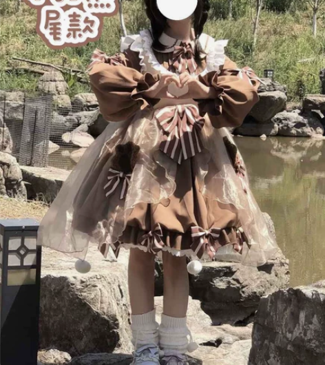 泡泡熊原创设计 小甜熊花苞裙Op 尾款 全...