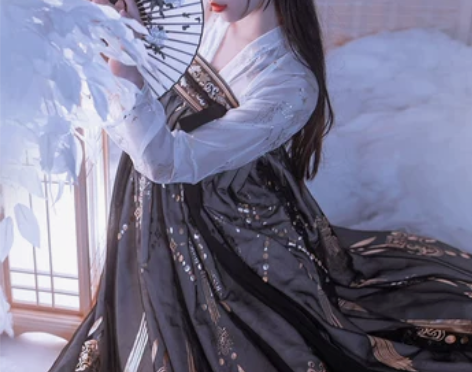 汉服 齐胸襦裙 艺缕 黑云鹤 大袖衫+上...