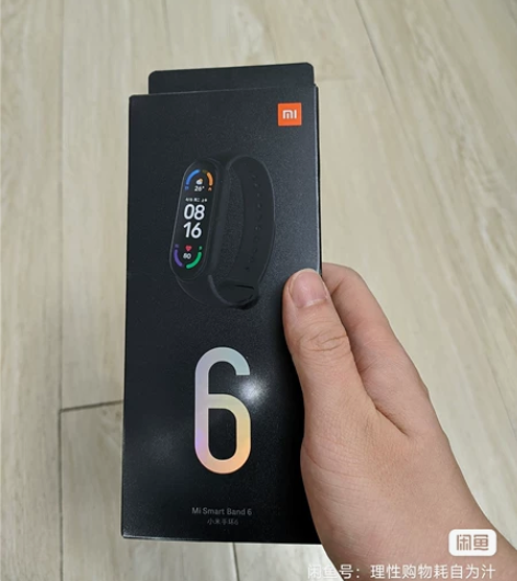 小米手环6 非NFC版本 青绿色表带 原包...