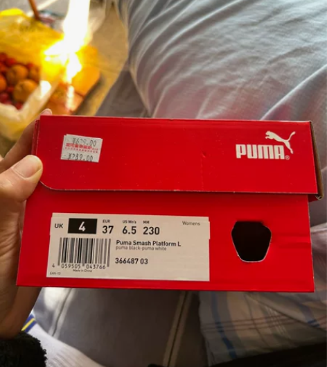 彪马全新未穿,专柜买的。鞋子太多了,穿不过...