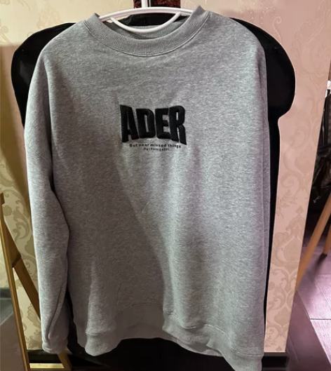 男士花灰色卫衣 几乎全新,内里加绒,尺码X...