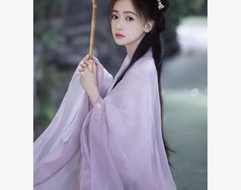 神明少女汉服紫色魏晋风古装仙气飘逸广袖交