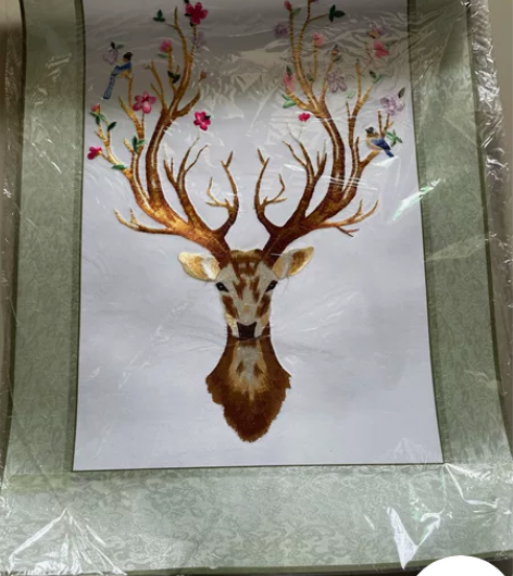 玄关画【画】处理全新苏绣画(52cmx75...