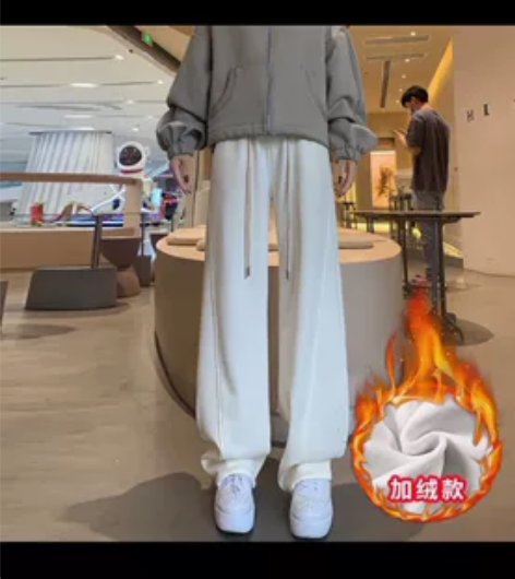 加绒杏色休闲裤，只洗过一次穿过一次，腰买瘦...