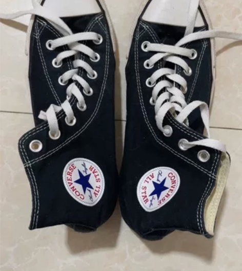 Converse/匡威帆布鞋高帮41码,超...