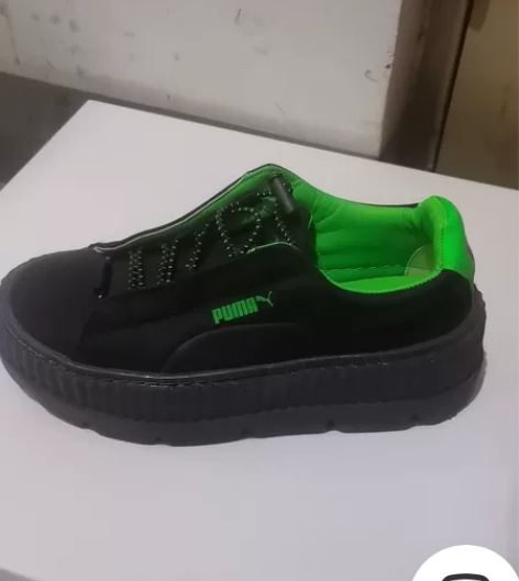 PUMA彪马蕾哈娜松糕鞋防水面料水晶底增高...
