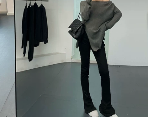 【年货价】加绒加长马蹄裤女秋冬高腰弹力修身...