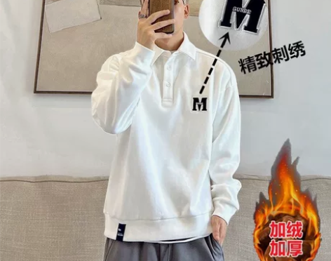 秋冬季男士痞帅休闲卫衣男秋季POLO衫长袖...