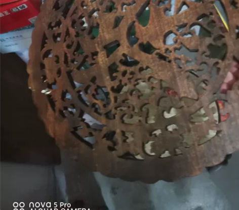 实木木雕挂件，几乎全新。这不知道什么木，不...