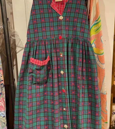 日本古着 vintage 背带裙 童趣背带...