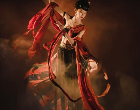 麦叙飞天乐原创抹胸汉服裙套装女异域风情表演...