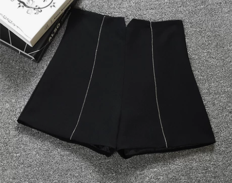 2022新款韩版西装短裤女秋冬季高腰阔腿A...