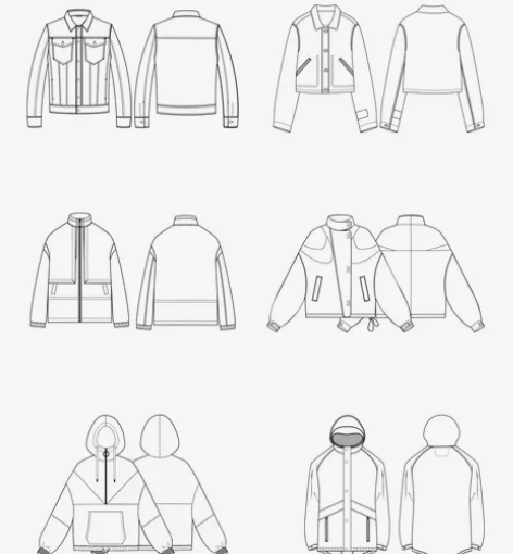 服装款式图代画设计 根据难易程度定价 (绘...