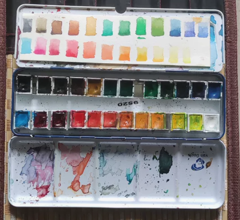 推荐梵高Van Gogh 固体水彩，配画笔...
