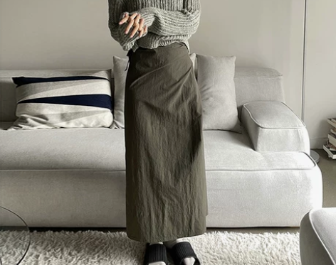 文艺风一片式系带半身裙女春森系设计感小众高...