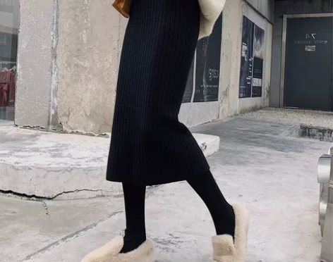 【礼遇价】中长款针织半身裙一步裙包臀裙女秋...