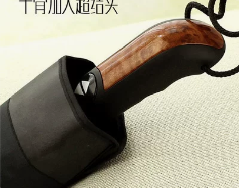 三折象族仿木直柄十骨加大男士雨伞