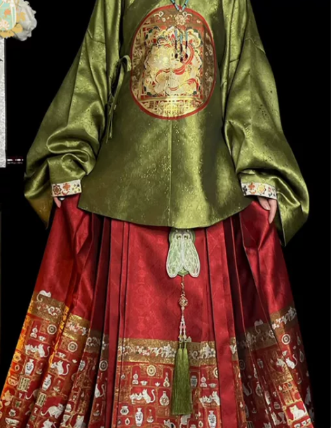 七只猫多宝原创明制汉服秋冬交领短袄补服织金...