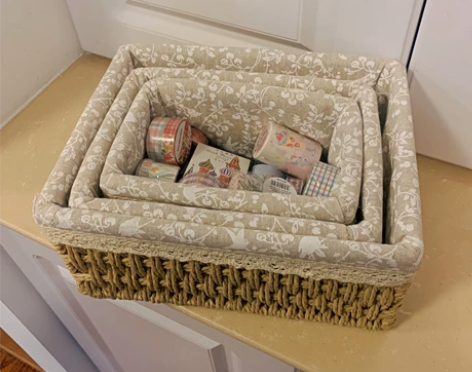 桌面收纳盒化妆品,钥匙零食多功能杂物收纳藤...