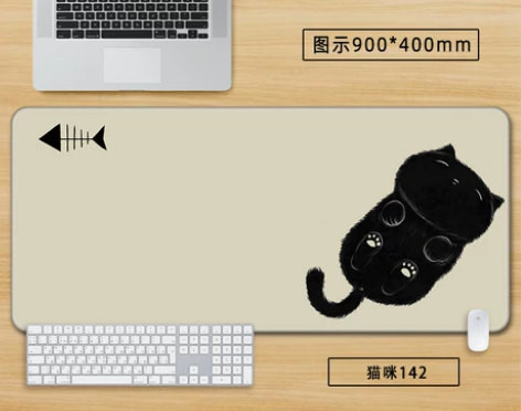 猫咪鼠标垫超大号男女生办公可爱卡通电竞游戏...