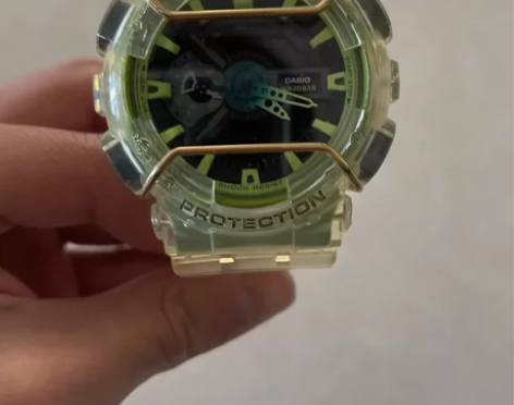 casio黑绿 换过表盘的原来表盘还在可以...