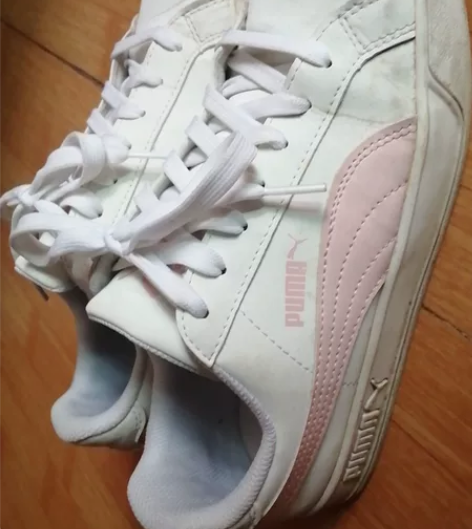 puma女士帆布鞋小白鞋39码 正品,得物...