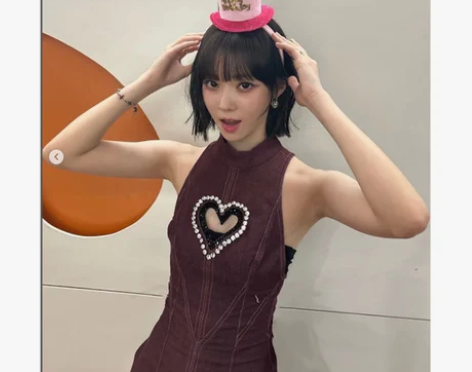 爱心镂空碎钻女团显瘦春夏高冷御姐纯欲酒红