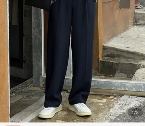 休闲裤女，高腰垂感阔腿裤 显瘦显腿长，时简...