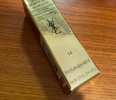 全新YSL圣罗兰圆管唇膏口红14 仅在手背...