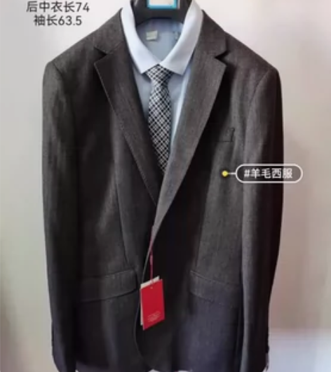 【单西】全新羊毛商务休闲西服 国际品牌男士...