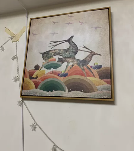 3副无框画 正方形,长宽:55左右送后面3...