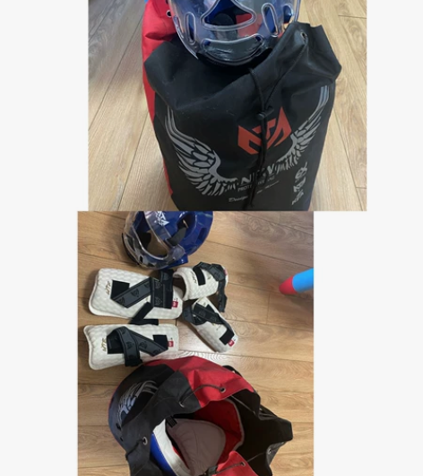 跆拳道护具M号 皮面有磨损不影响使用，没有...