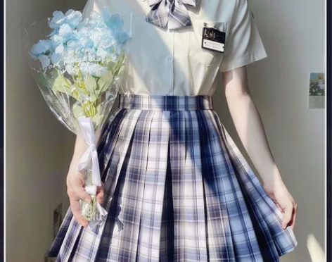 XL晋制汉服一套+裙长43cmL码格裙（带...